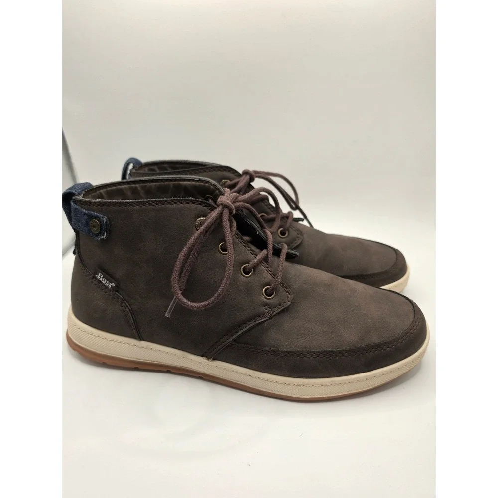 Bass Mens 71328801B Chukka Boots Brown Synthetic Lace Up Mid Top Shoes Size 9.5
